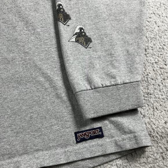 Purdue Boilermakers Shirt Mens L Long Sleeve JanSport USA Vintage NCAA 90s - Picture 10 of 13